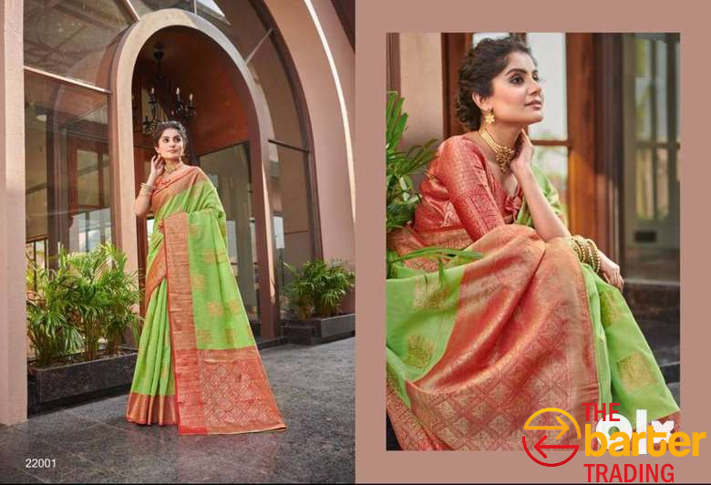 Beautiful LINEN SAREES with Zari Work