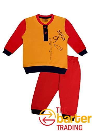 Unisex Child Cotton Full Sleeve Sweatshirt with Pant Cordinated Dress for Baby Boy & Girl