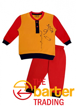 Unisex Child Cotton Full Sleeve Sweatshirt with Pant Cordinated Dress for Baby Boy & Girl